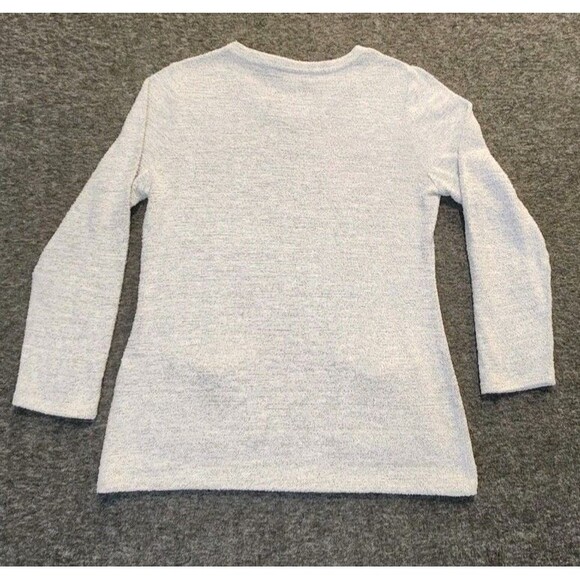 Weekends By Chicos Small Size 0 Top Tunic Light Gray Measurements in Description - Picture 4 of 5